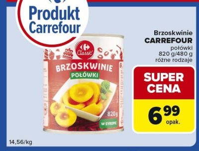 Brzoskwinie CARREFOUR połówki promocja w Carrefour Express