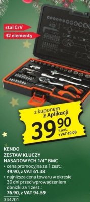 KENDO zestaw kluczy nasadowych 1/4'' BMC promocja w Selgros