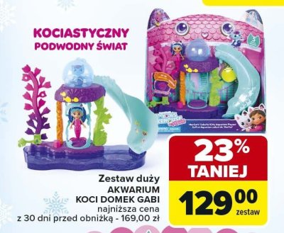 Zestaw duży Akwarium KOCI DOMEK GABI promocja w Carrefour