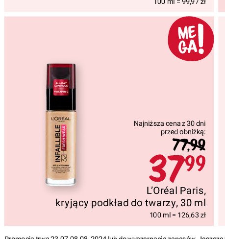 Podkład L'oreal infallible promocja