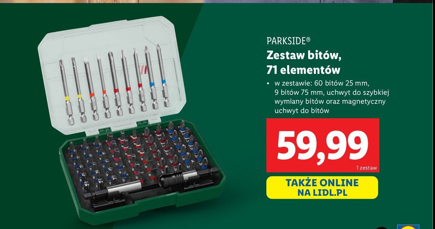 Zestaw bit贸w Parkside promocja