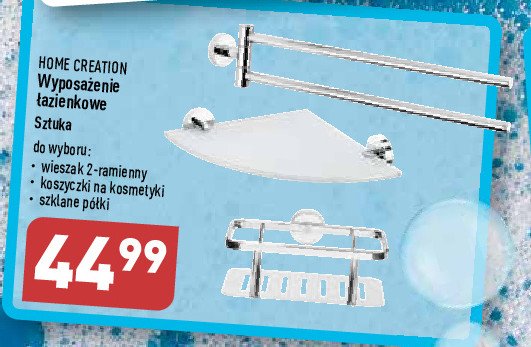 Półka łazienkowa szklana narożna Home creation promocja