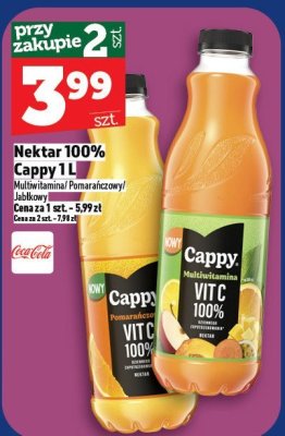 Nektar 100% Cappy 1 L Multiwitamina/Pomarańczowy/Jabłkowy promocja w TOPAZ