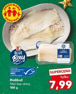 Halibut filet bez skóry BLUE BAY promocja w Kaufland