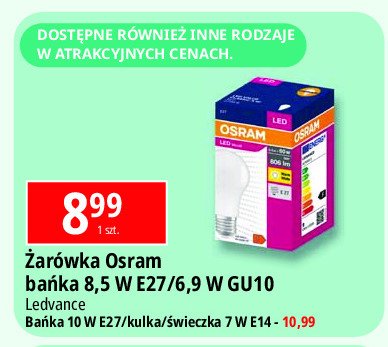 Żarówka led e27 10w Osram promocja