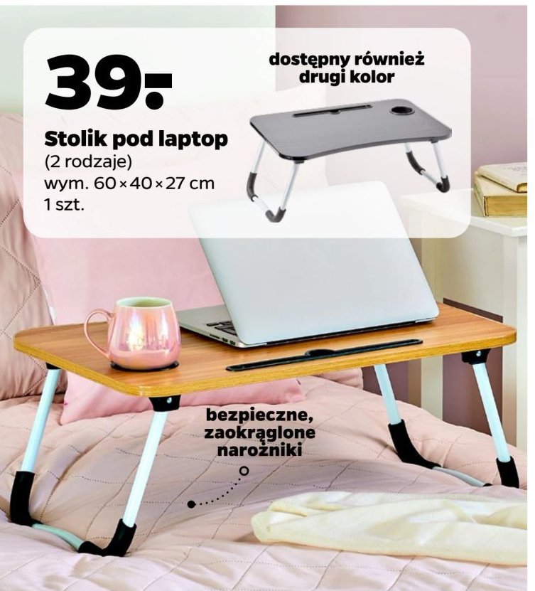 Stolik pod laptopa 60 x 40 x 27 cm promocja