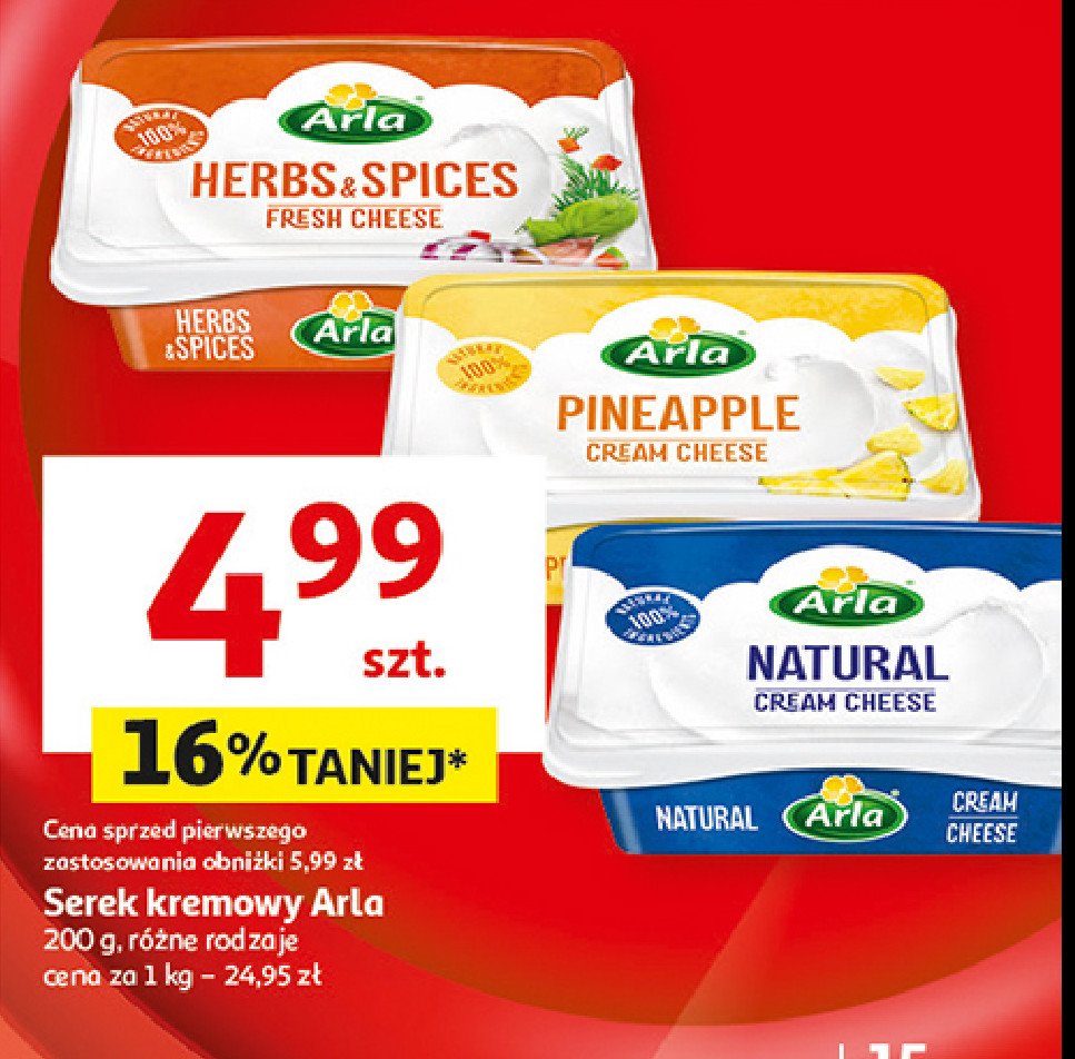 Serek z ananasem Arla apetina promocja w Auchan