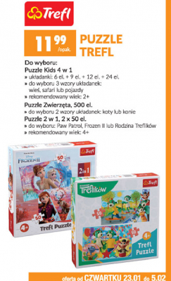 Puzzle zwierz臋ta 500 el. Trefl promocja