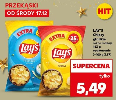 Chipsy gładkie różne rodzaje  promocja w Kaufland