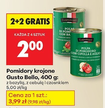 Pomidory krojone z cebulą i czosnkiem promocja w Biedronka