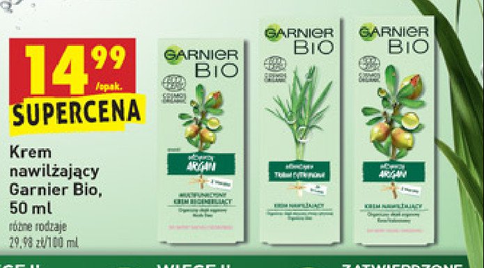 Krem nawilżający odświeżająca trawa cytrynowa Garnier bio promocja