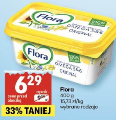 Margaryna Flora 400g wybrane rodzaje promocja w Delikatesy Centrum