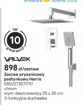 Zestaw prysznicowy podtynkowy Harris chrom promocja w Castorama