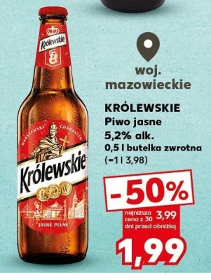 Piwo Królewskie jasne promocja w Kaufland