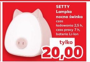 Lampka nocna świnka Setty promocja