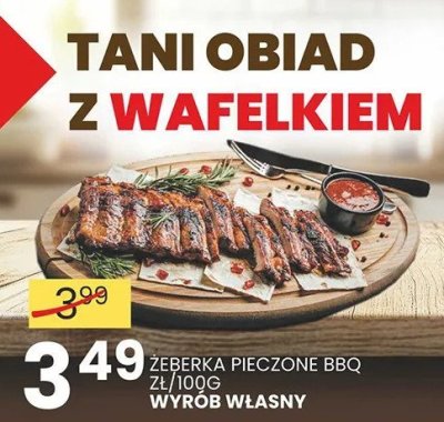 Żeberka pieczone BBQ wyrób własny promocja w Wafelek