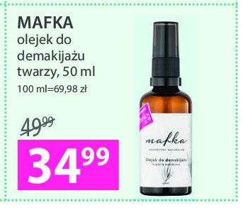 Olejek do demakijażu migdał & makadamia Mafka promocja