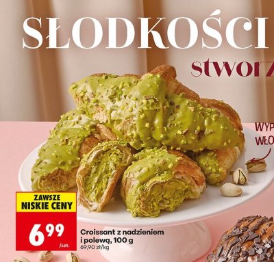 Croissant z nadzieniem i polewą promocja w Biedronka