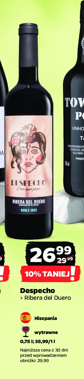 Wino wytrawne Despecho riber del duero promocja w Netto