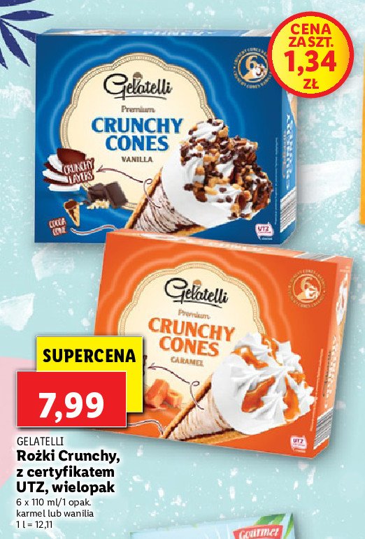 Lody rożek karmel Gelatelli promocja