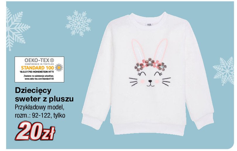 Sweter z pluszu dzieci臋cy 92-122 promocja