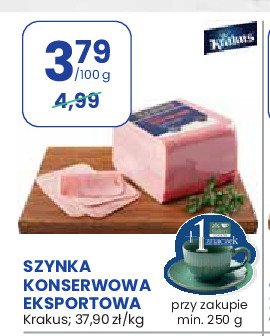 Szynka eksportowa z piersi kurczaka Krakus animex promocja