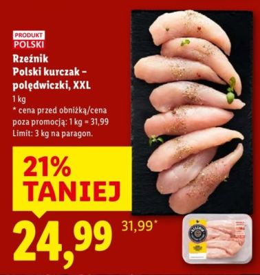 Polski kurczak - polędwiczki, XXL promocja w Lidl