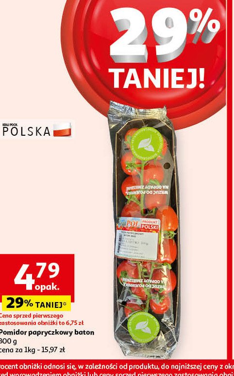 Pomidory papryczkowe promocja w Auchan