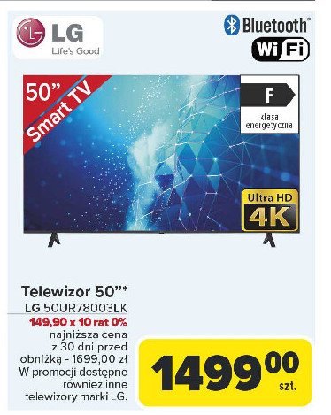 Telewizor 50" 50ur78003lk Lg promocja w Carrefour