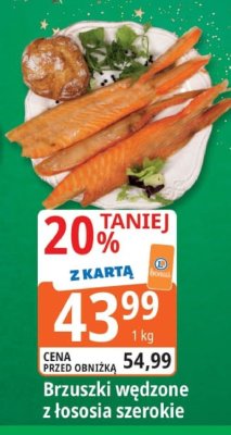 Brzuszki wędzone z łososia szerokie promocja w Leclerc
