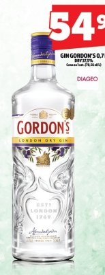 Gin Gordon's 0.7l 37.5% promocja w TOPAZ