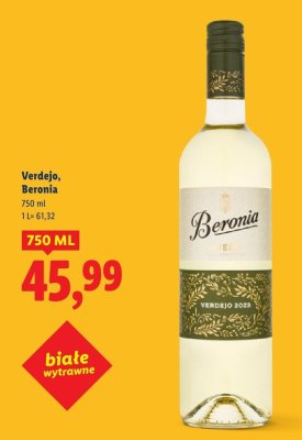 Wino Verdejo 750 ml Beronia promocja