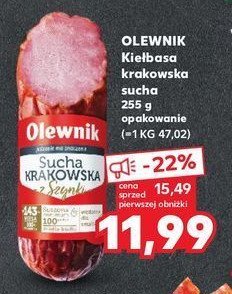 Kiełbasa krakowska sucha z szynki Olewnik promocja