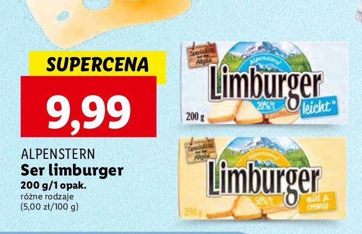 Ser limburger mild & cremig Alpen fest promocja