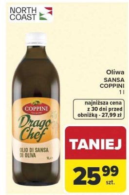 Oliwa z oliwek Sansa Coppini Drago Chef 1l promocja w Carrefour