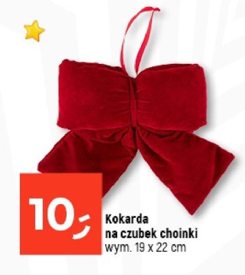 Kokarda na czubek choinki, wym. 19 x 22 cm promocja w Dealz