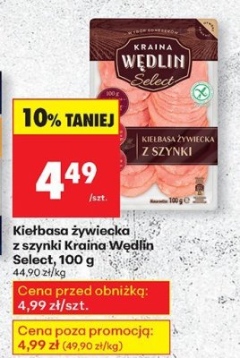 Schab wędzony lub Szynka wędzona Kraina Wędlin Nature 100 g promocja w Biedronka