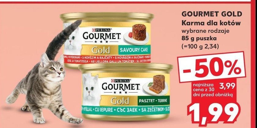 Karma dla kota wołowina i kurczak Purina gourmet gold promocja