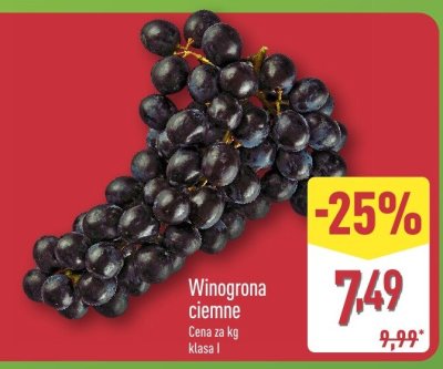 Winogrona ciemne promocja w Aldi