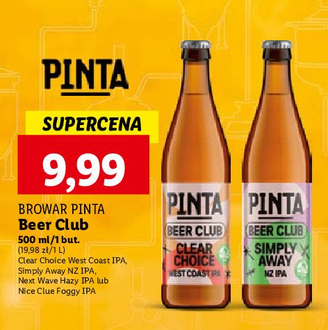 Piwo Pinta simply away promocja