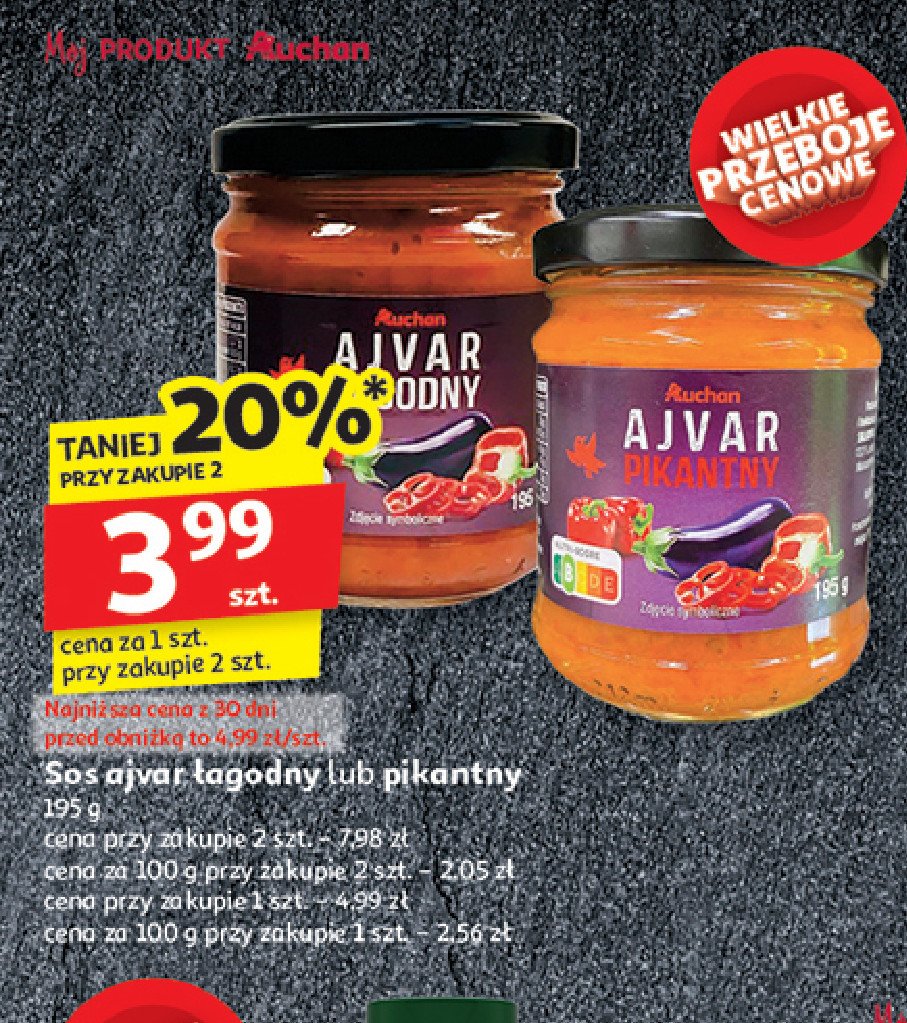 Ajvar łagodny Auchan promocja w Auchan