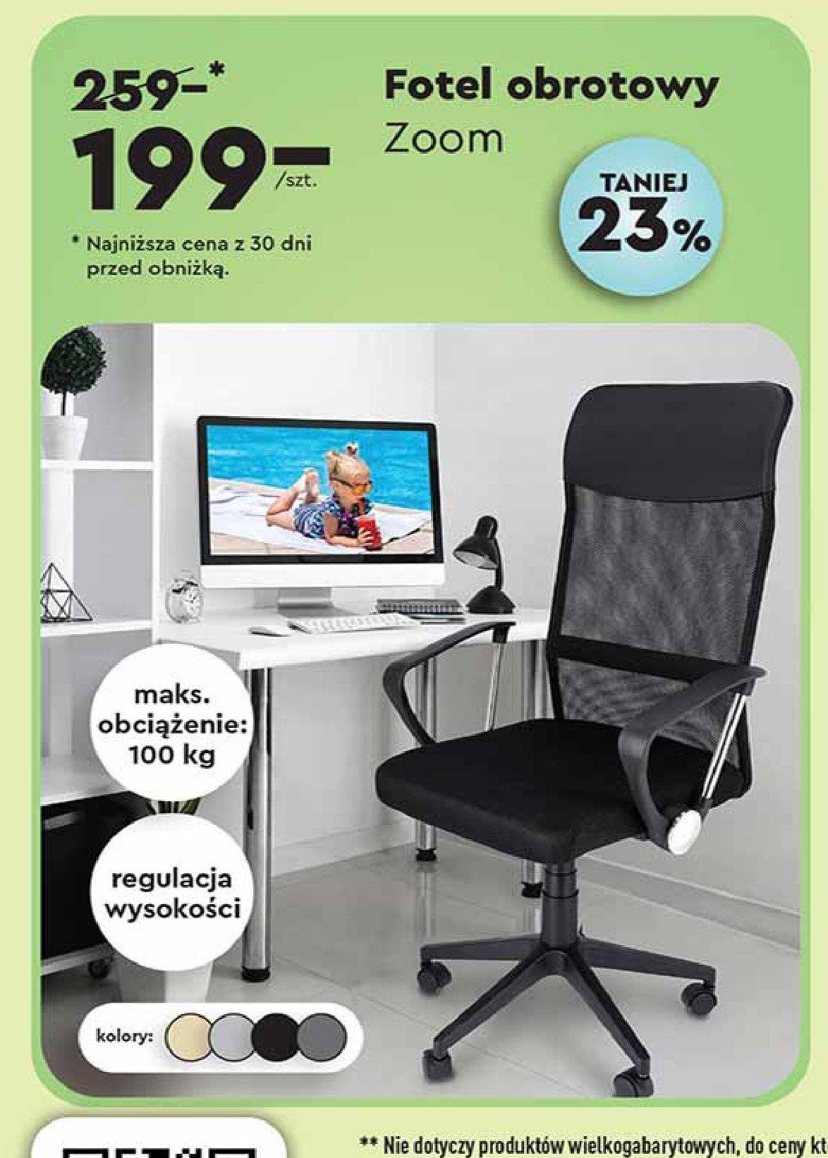 Fotel obrotowy zoom promocja