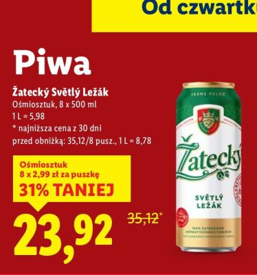 Piwo promocja w Lidl