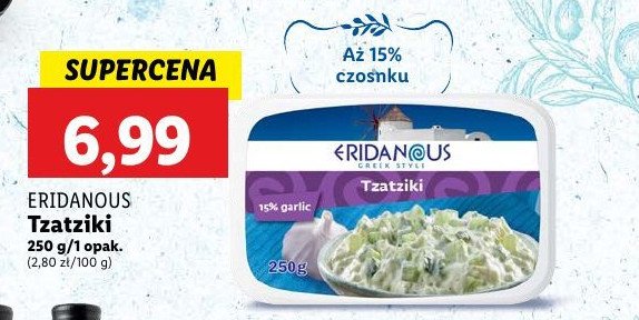 Sos grecki tzatziki z czosnkiem Eridanous promocja