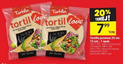 Tortilla pszenna 25 cm, 12 szt., 1 opak. promocja w Twój Market