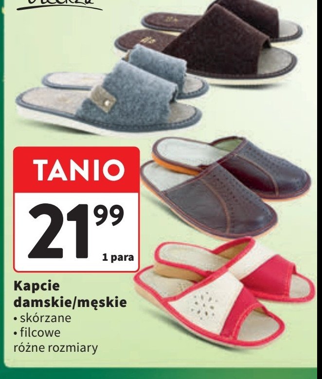 Kapcie damskie promocja w Intermarche