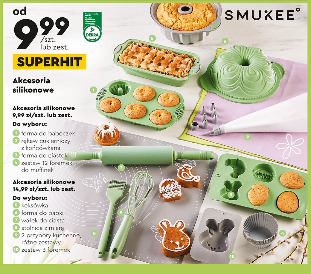 Szpatuła + trzepaczka silikonowe Smukee kitchen promocja