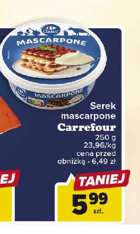 Ser mascarpone Carrefour classic promocja