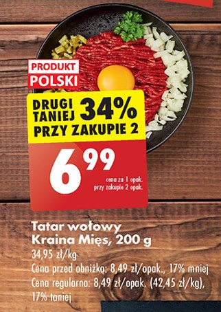 Tatar wołowy Kraina mięs promocja