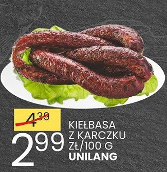 Kiełbasa z karczku Unilang promocja w Wafelek